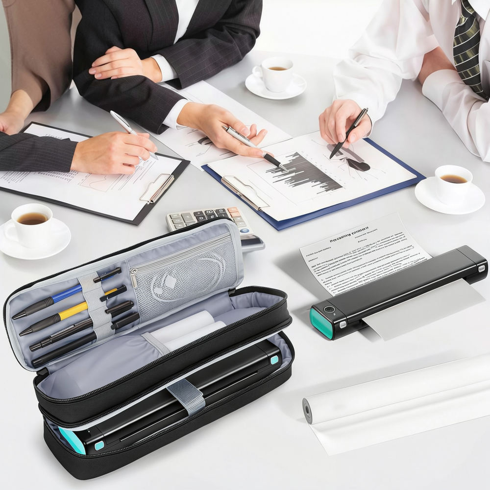 Tech Accessories Travel Organizer Pouch - Portable Scanning Pen Storage Case For