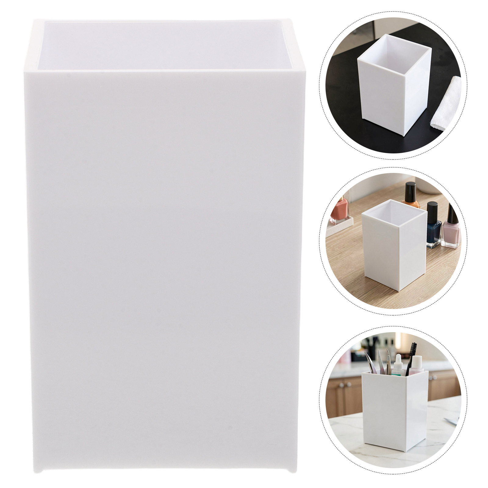Tech Accessories Storage - White Nail Organizer Storage Basket for