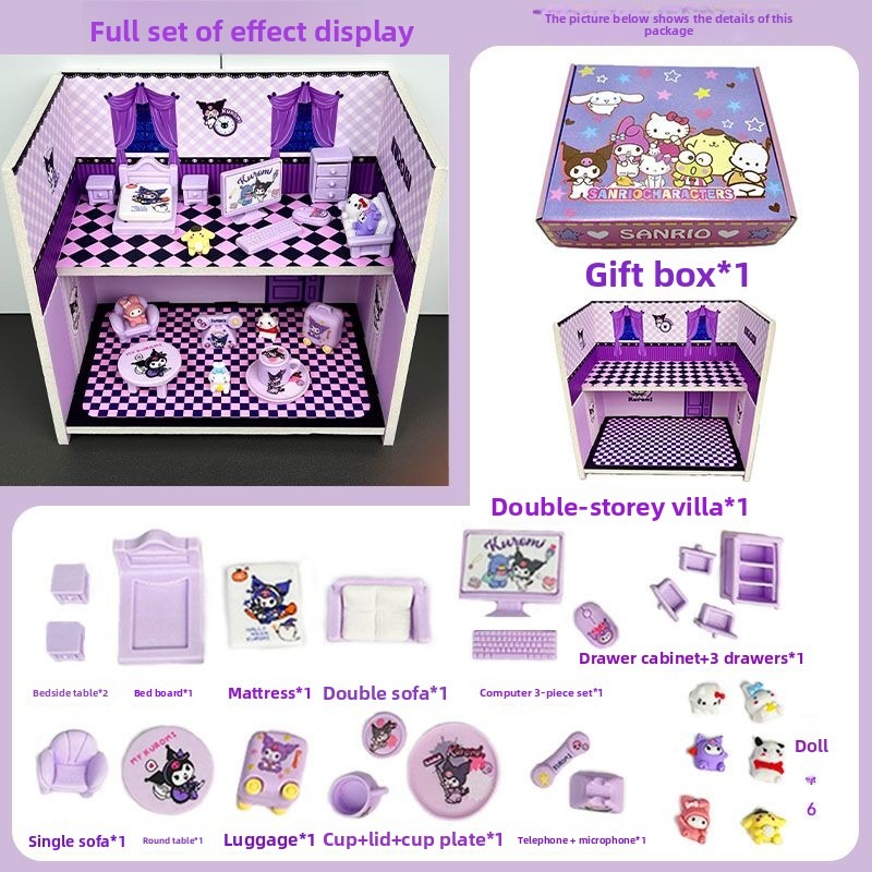 Cute Cartoon Miniature Dollhou - Kawaii Tech Accessories 评论和价格