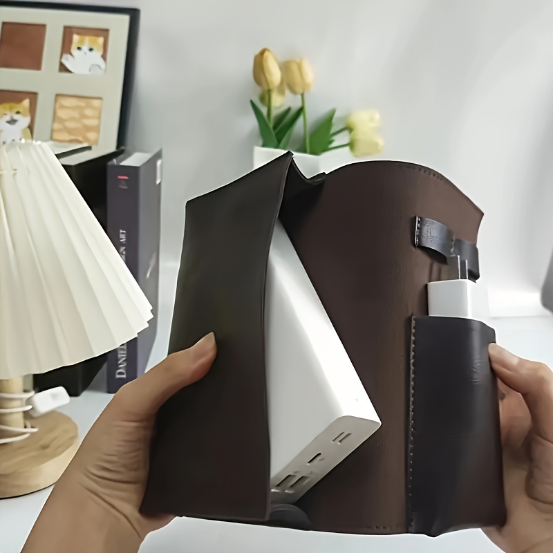 1pc Leather Tech Organizer Pou - Tech Accessories Travel Organizer Pouch 评论和价格